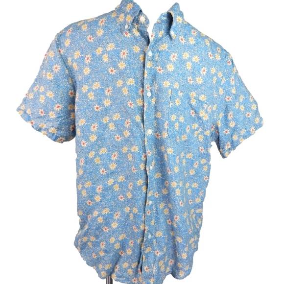 J. Crew Classic Fit Printed Linen Shirt - Picture 1 of 3